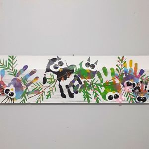 Owls barnhouse painting! 24×7 1/2 inches. Handmade with love by my children♡